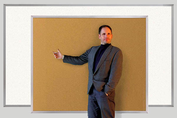 FRAMED WHITE CORK BOARDS & PLAIN NATURAL CORK