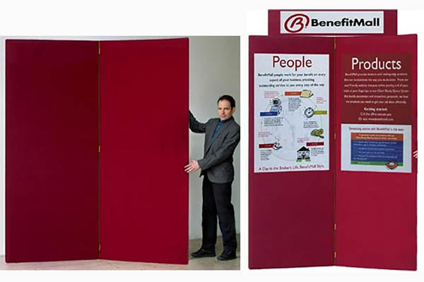 BURLAP OR VELCRO® FABRIC, FOLDING ROOM DIVIDERS