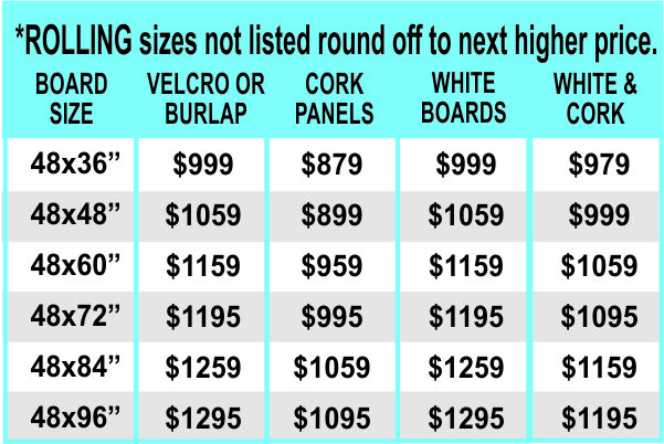 ROLLLING PRICING - FABRIC - CORK - WHITE - WHITE & CORK