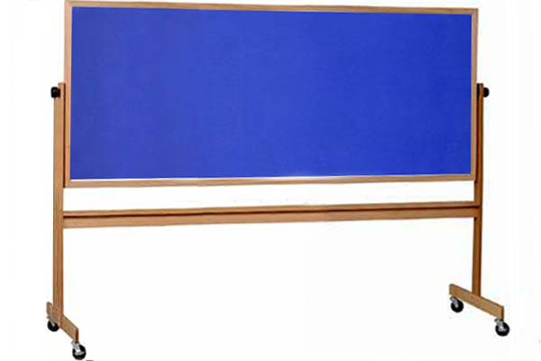 WOOD FRAMED ROLLING BULLETIB BOARDS - VELCRO® FABRIC