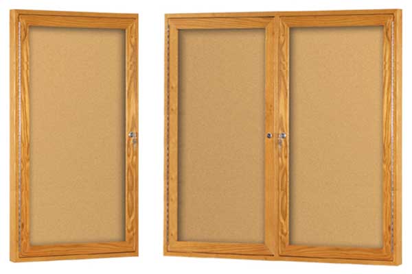 OAK ENCLOSED BULLETIN BOARDS- ANY SIZE-SHAPE