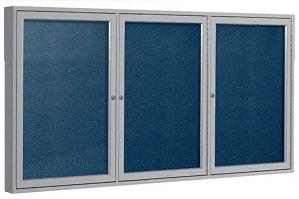 ENCLOSED BULLETIN BOARDS WITH SILVER FRAME - ANY SIZE 