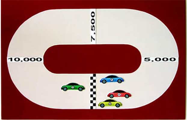 VELCRO FABRIC DISPLAY BOARD - FLOW CHART RACE TRACK