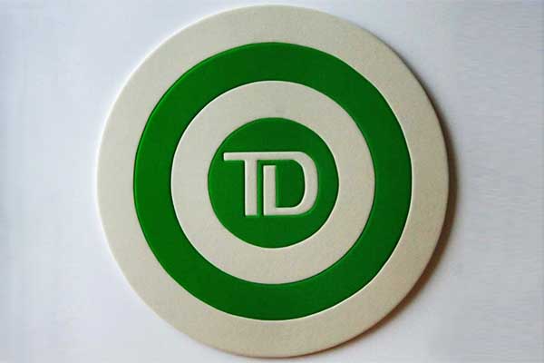 TD AMERITRADE VELCRO FABRIC DARTBOARD  